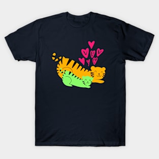 Cats In Love With Hearts T-Shirt